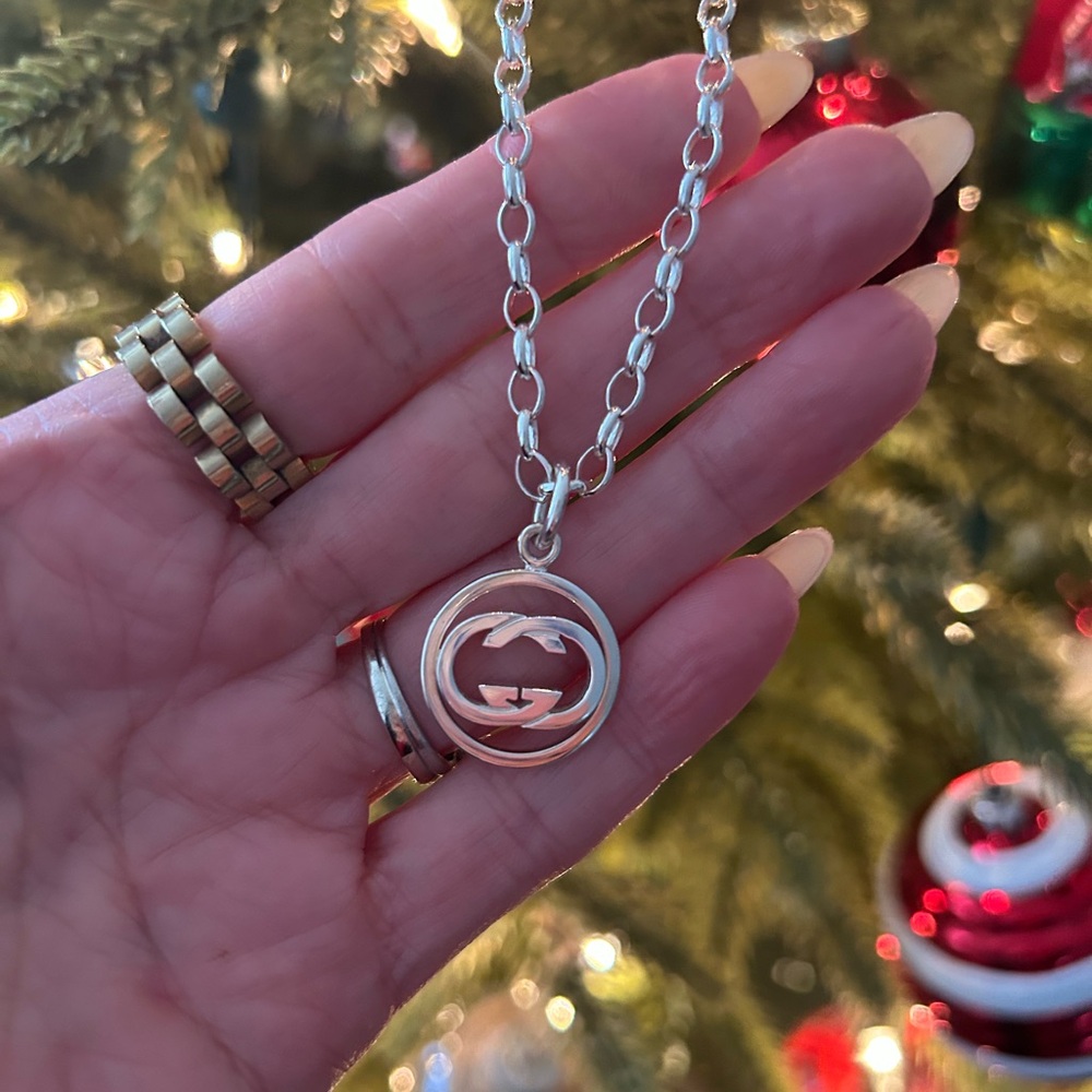 Gucci Silver Marmont Pendant Necklace